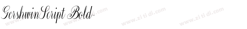 GershwinScript Bold字体转换